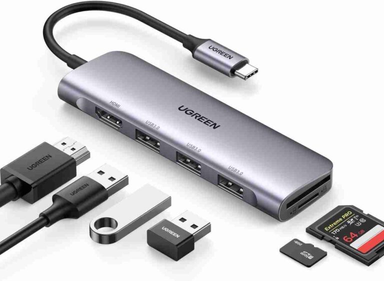UGREEN USB-C TO 3-PORT USB 3.0 HUB WITH GIGABIT ETHERNET ADAPTER