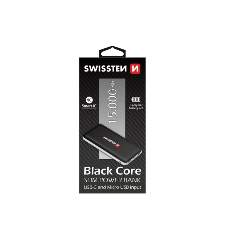 POWER BANK SWISSTEM BLACK CORE SLIM POWER 15,000 mAh thumbnail 2