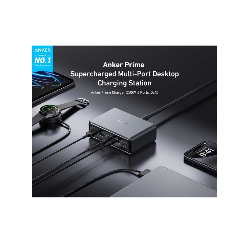ANKER SUPERCHARGED MULTI-PORT DESKTOP CHARGING STATION thumbnail 2