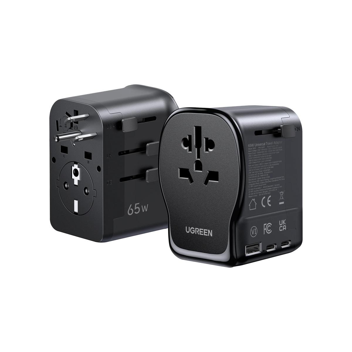 UGREEN 65W UNIVERSAL TRAVEL ADAPTER 4-IN-1